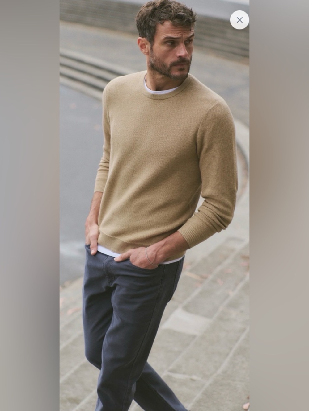 Marine Layer Sweater Tee size Large Merino blend sable